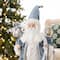 Glitzhome; Glitzhome® 18" Faux Fur Deluxe Blue Christmas Santa Figurine with Porcelain Face; Category:Christmas Santas; Image:6